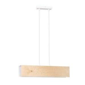 Κρεμαστό Φωτιστικό Οροφής 2xE27 Ατσάλι-Ξύλο CARLO 611/2